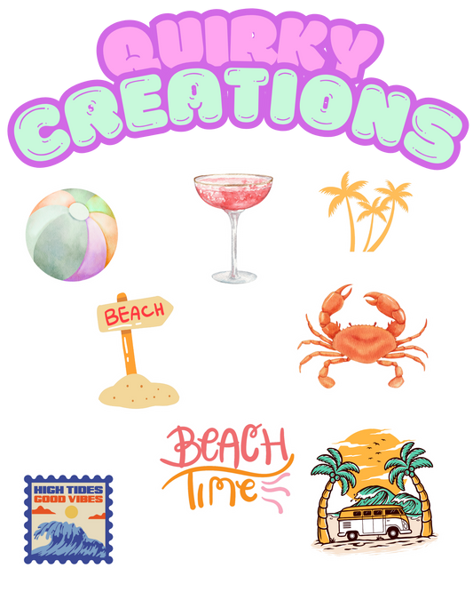 Beach themed stickers